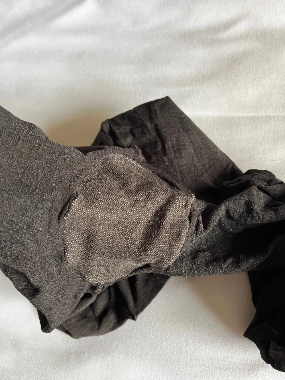 Solid Black Opaque Full Footed Tights Stockings Pantyhose Stretch
